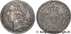 LOUIS XV  THE WELL-BELOVED  Dixième d écu aux branches d’olivier, tête ceinte d’un bandeau 1743 La Rochelle AU