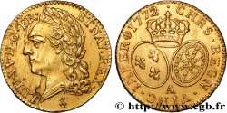 LOUIS XV  THE WELL-BELOVED  Louis d or aux écus ovales, buste lauré 1772 Paris AU