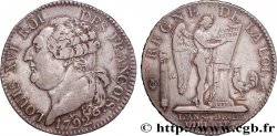 LOUIS XVI Demi-écu au génie 1792 Paris XF