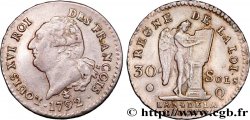 LOUIS XVI 30 sols au génie 1792 Perpignan fVZ
