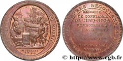 CONFIANCE (MONNAIES DE...) Monneron de 5 sols au serment 1792