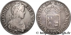 LOUIS XIV  THE SUN KING  Écu de Béarn, portrait à la mèche longue 1652 Pau XF