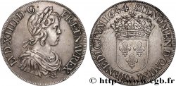 LOUIS XIV  THE SUN KING  Écu, portrait à la mèche courte 1644 Lyon AU