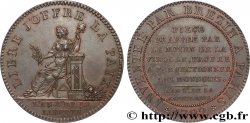 CONFIANCE (MONNAIES DE...) Essai de Brézin à la Paix et au faisceau 1792 Paris