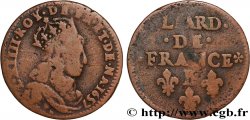 LOUIS XIV LE GRAND OU LE ROI SOLEIL Liard, 2e type 1657 Acquigny