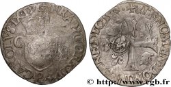 CHARLES IX Douzain aux deux H, 1er type, contremarqué en quinzain sous Louis XIII 1574 Dijon