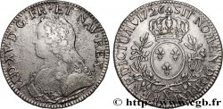 LOUIS XV  THE WELL-BELOVED  Écu aux branches d olivier, buste habillé 1726 Amiens VF/XF
