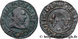 HENRY III Denier tournois, type d’Amiens 1587 Amiens