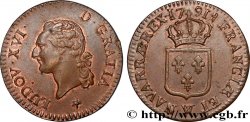 LOUIS XVI Sol dit à l écu , poinçon de buste du demi-sol 1791 Lille
