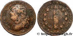LOUIS XVI (MONARQUE CONSTITUTIONNEL) 12 deniers dit au faisceau , type FRANÇOIS 1792 Pau