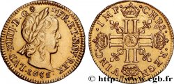 LOUIS XIV LE GRAND OU LE ROI SOLEIL Demi-louis d’or aux huit L, portrait à la mèche longue 1652 Paris