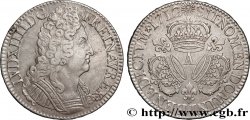 LOUIS XIV LE GRAND OU LE ROI SOLEIL Écu aux trois couronnes 1712 Paris