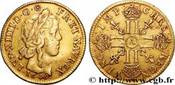 LOUIS XIV THE SUN KING Louis d’or aux huit L, portrait à la mèche longue 1649 Paris