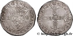 HENRY IV Quart d écu, écu de face, 3e type 1606 Poitiers