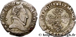 HENRI III Demi-franc au col plat 1588 Nantes