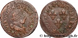 LOUIS XIII Double tournois, 15e type de La Rochelle 1640 La Rochelle