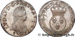 LOUIS XV DIT LE BIEN AIMÉ Écu à l’écu rond couronné 1716 Rennes TTB/TTB+