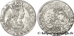 POLOGNE - ROYAUME DE POLOGNE - JEAN II CASIMIR Six groschen ou szostak koronny 1662 Cracovie