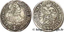 GERMANY - HOLY ROMAN EMPIRE - LEOPOLD I (Leopold Ignaz Joseph Balthasar Felician) 3 Kreuzer 1670 Breslau