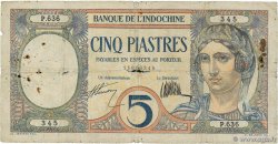 5 Piastres FRENCH INDOCHINA  1926 P.049b
