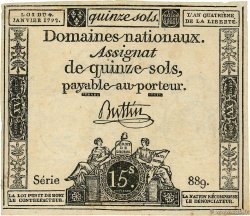 15 Sols FRANKREICH  1792 Ass.24a SS