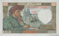 50 Francs JACQUES CŒUR FRANKREICH  1942 F.19.20