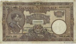 100 Francs BELGIQUE  1921 P.095