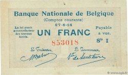 1 Franc BELGIQUE  1914 P.081