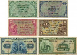 1/2 au 20 Deutsche Mark Lot ALLEMAGNE FÉDÉRALE  1948 P.01a au P.04a et P.16a au P.17a