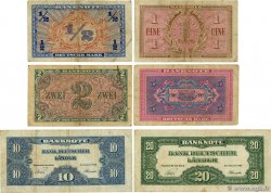 1/2 au 20 Deutsche Mark Lot ALLEMAGNE FÉDÉRALE  1948 P.01a au P.04a et P.16a au P.17a TB