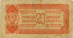 20 Dinara YOUGOSLAVIE  1944 P.051a B+