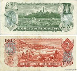 1 et 2 Dollars Lot CANADA  1973 P.085c et P.086a TTB