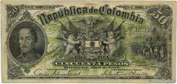 50 Pesos COLOMBIE  1904 P.314 B+