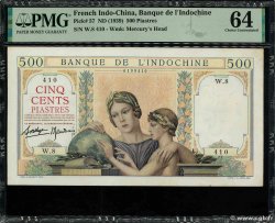 500 Piastres FRENCH INDOCHINA  1939 P.057 UNC-
