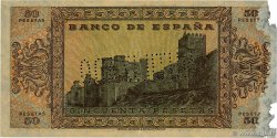 50 Pesetas Annulé SPANIEN  1938 P.112 SS