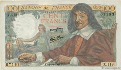 100 Francs DESCARTES FRANCE  1944 F.27.08