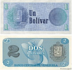 1 et 2 Bolivares Lot VENEZUELA  1989 P.068 et P.069 NEUF