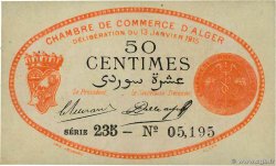 50 Centimes ALGERIA Alger 1915 JP.137.05 q.FDC