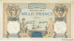 1000 Francs CÉRÈS ET MERCURE type modifié FRANCE  1940 F.38.49 TTB