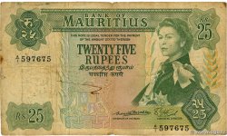 25 Rupees ÎLE MAURICE  1967 P.32 B+