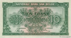 10 Francs - 2 Belgas BELGIQUE  1943 P.122 NEUF