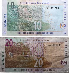 10 et 20 Rand Lot AFRIQUE DU SUD  2005 P.128a et P;129a TB à TTB