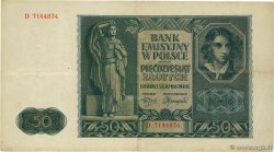 50 Zlotych POLOGNE  1940 P.096 TTB+