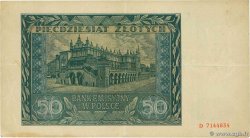 50 Zlotych POLOGNE  1940 P.096 TTB+
