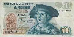 500 Francs BELGIQUE  1971 P.135a