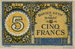 5 Francs MAROC  1943 P.33 SUP+