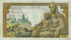 1000 Francs DÉESSE DÉMÉTER FRANCE  1943 F.40.16 XF-