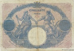 50 Francs BLEU ET ROSE FRANCIA  1921 F.14.34 RC+