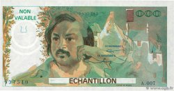 1000 Francs BALZAC Échantillon FRANCE  1980 EC.1980.01