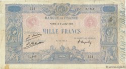 1000 Francs BLEU ET ROSE FRANCE  1923 F.36.39 B+